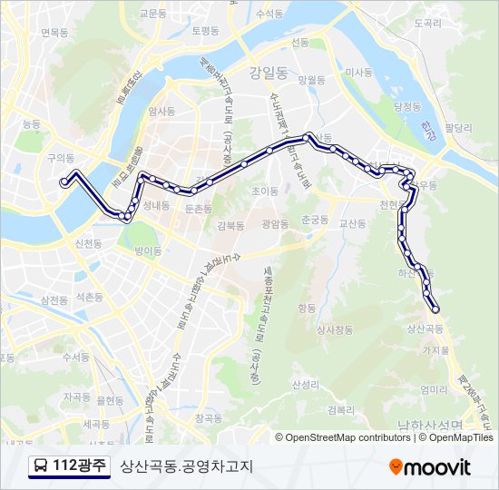 112광주 bus Line Map