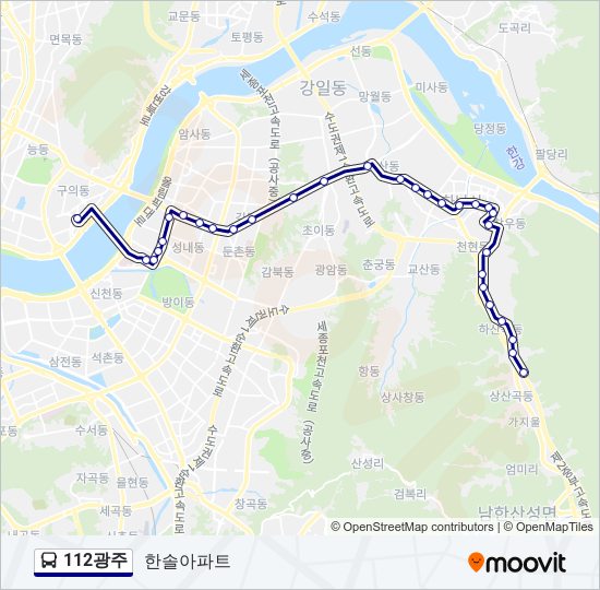 112광주 bus Line Map