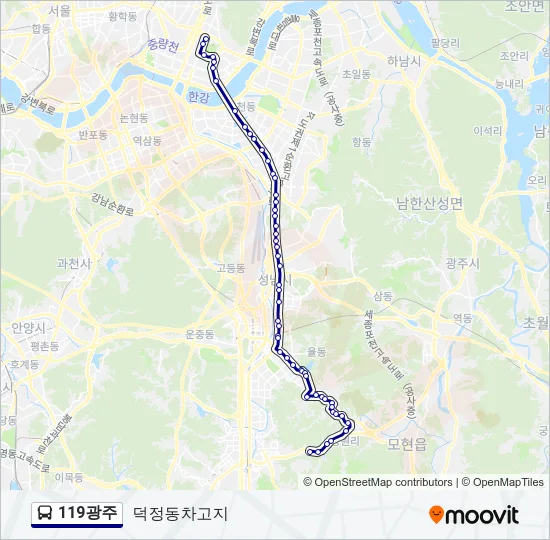 119광주 버스 노선 지도