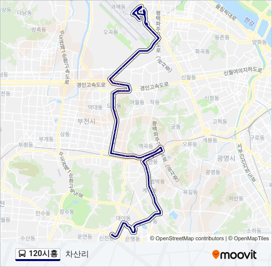 120시흥 bus Line Map