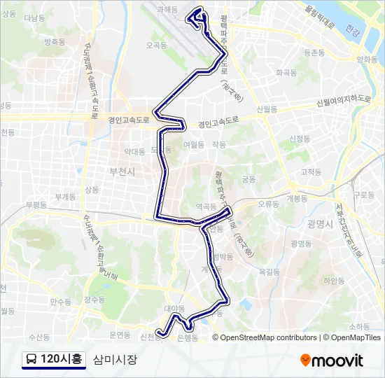 120시흥 Bus Line Map