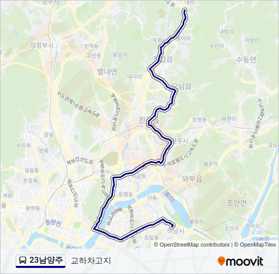 23남양주 버스 노선 지도