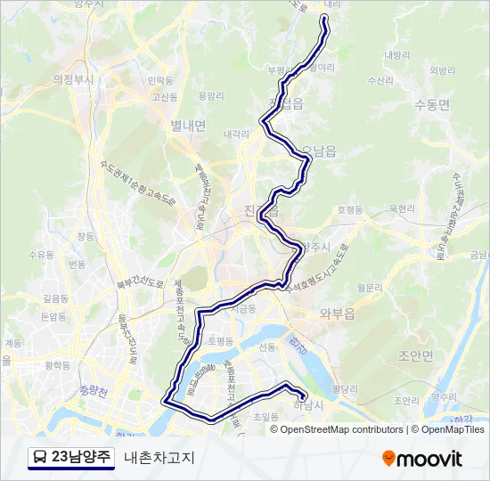 23남양주 Bus Line Map