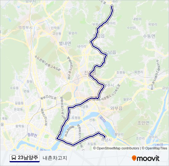 23남양주 bus Line Map