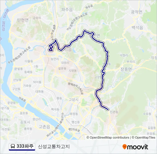 333파주 Bus Line Map