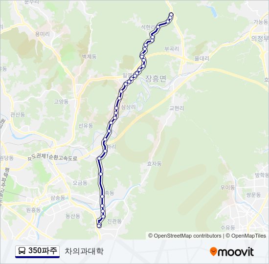 350파주 bus Line Map
