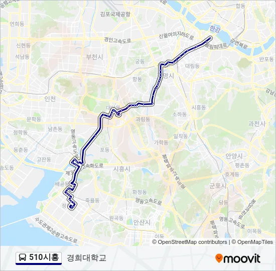 510시흥 버스 노선 지도