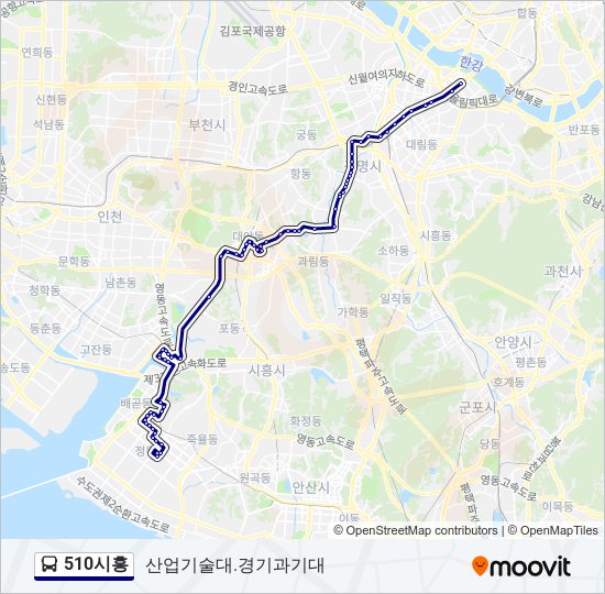510시흥 bus Line Map