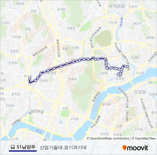 51남양주 버스 노선 지도