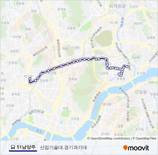 51남양주 bus Line Map