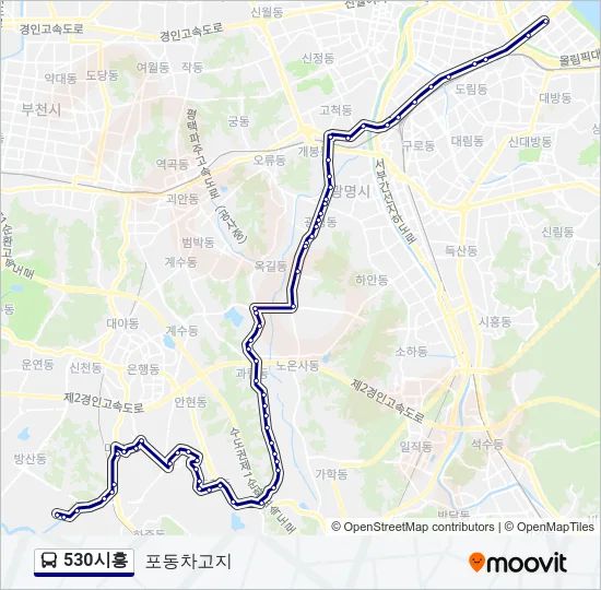530시흥 버스 노선 지도