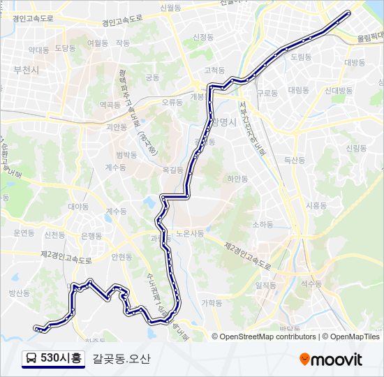 530시흥 bus Line Map