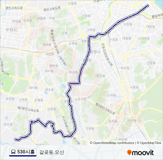 530시흥 버스 노선 지도