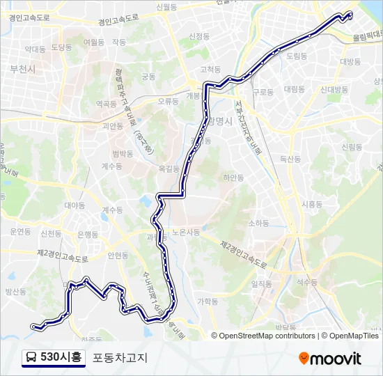 530시흥 버스 노선 지도