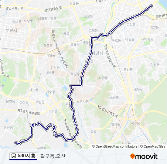 530시흥 버스 노선 지도