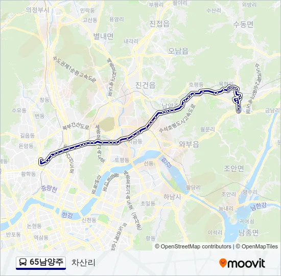65남양주 Bus Line Map