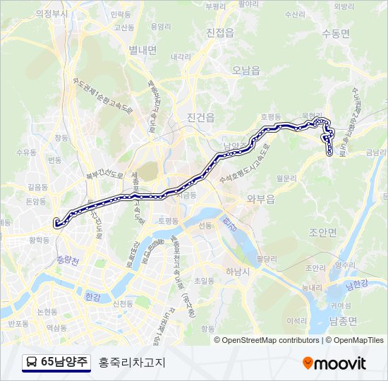 65남양주 버스 노선 지도