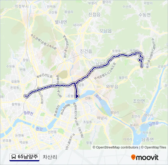 65남양주 Bus Line Map