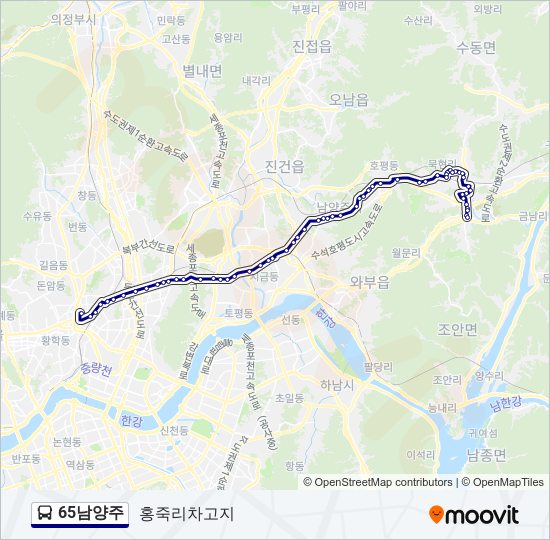 65남양주 bus Line Map