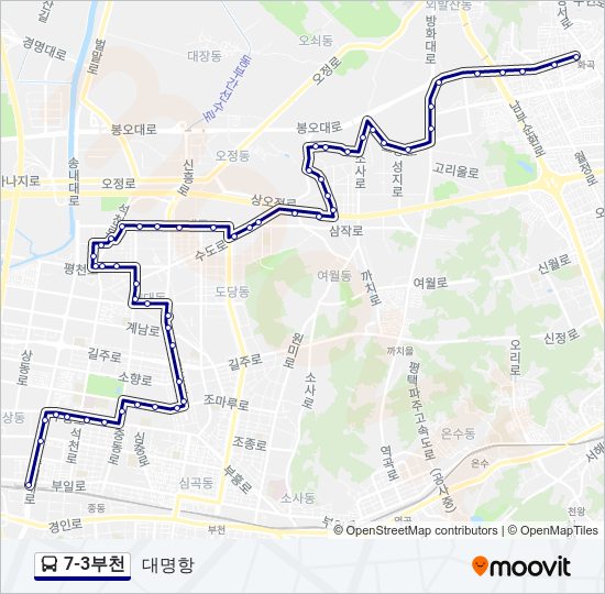 7-3부천 bus Line Map