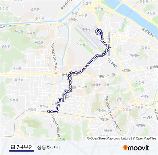 7-4부천 bus Line Map