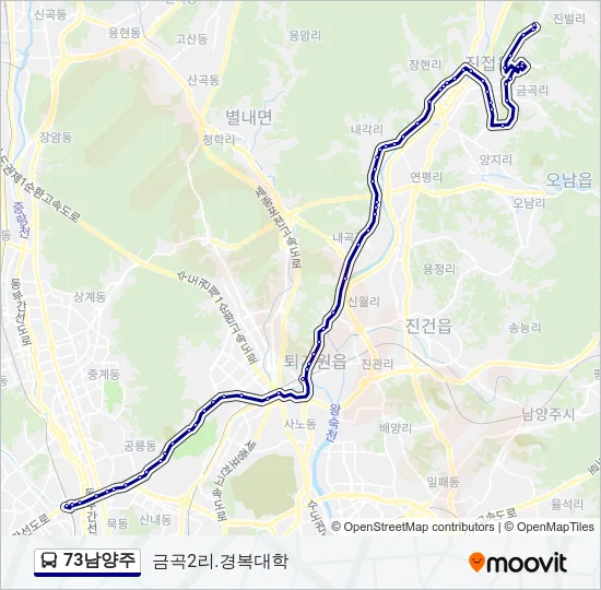 73남양주 버스 노선 지도