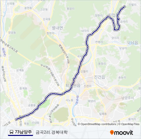 73남양주 버스 노선 지도