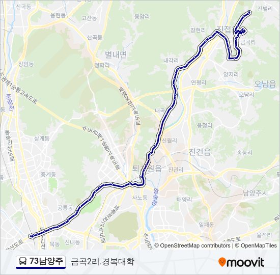 73남양주 bus Line Map