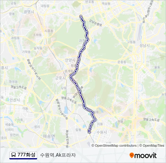 777화성 버스 노선 지도