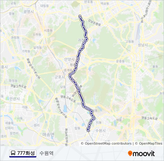 777화성 bus Line Map