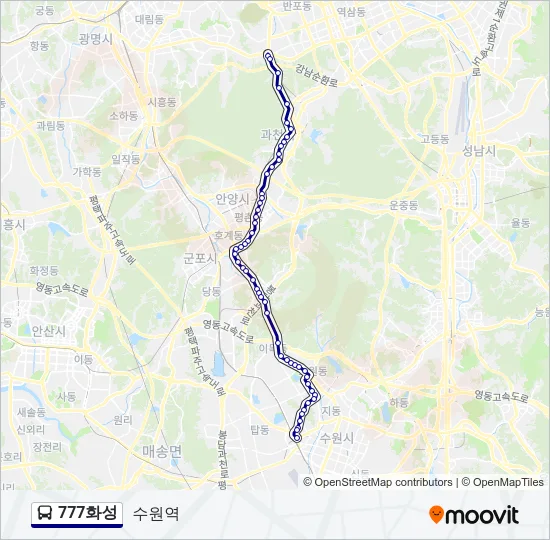 777화성 버스 노선 지도