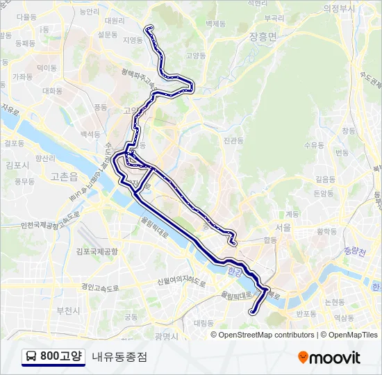 800고양 Bus Line Map