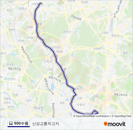 900수원 버스 노선 지도