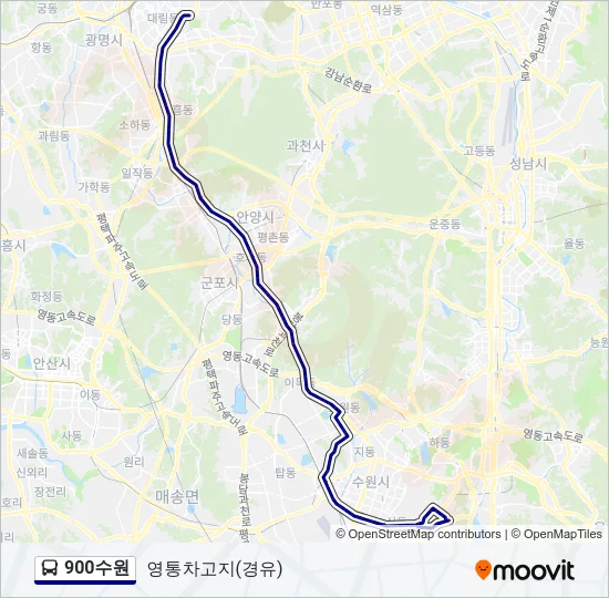 900수원 버스 노선 지도