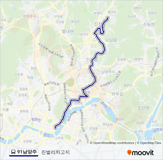 91남양주 버스 노선 지도
