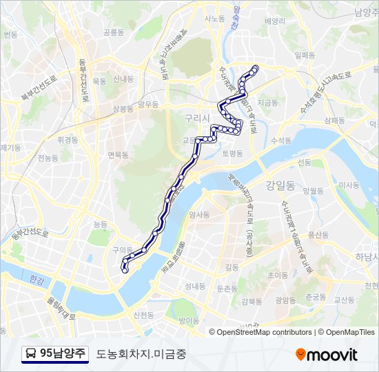 95남양주 bus Line Map