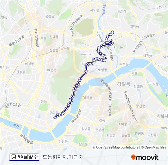 95남양주 버스 노선 지도