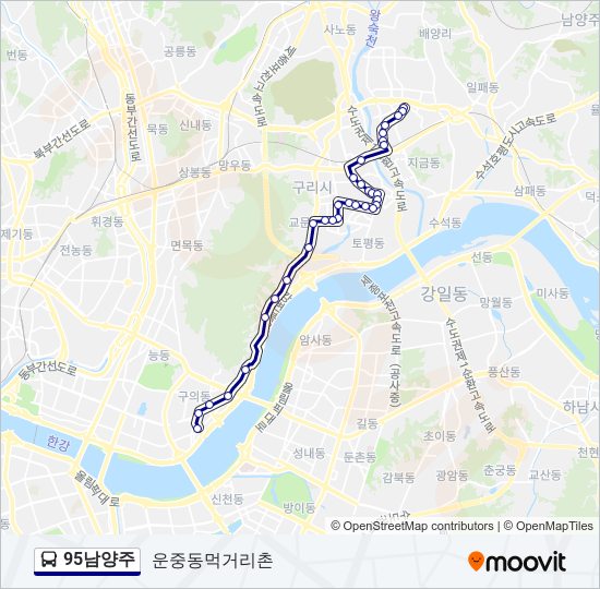 95남양주 bus Line Map