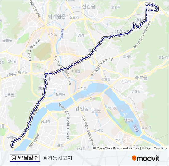 97남양주 Bus Line Map