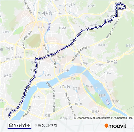 97남양주 버스 노선 지도