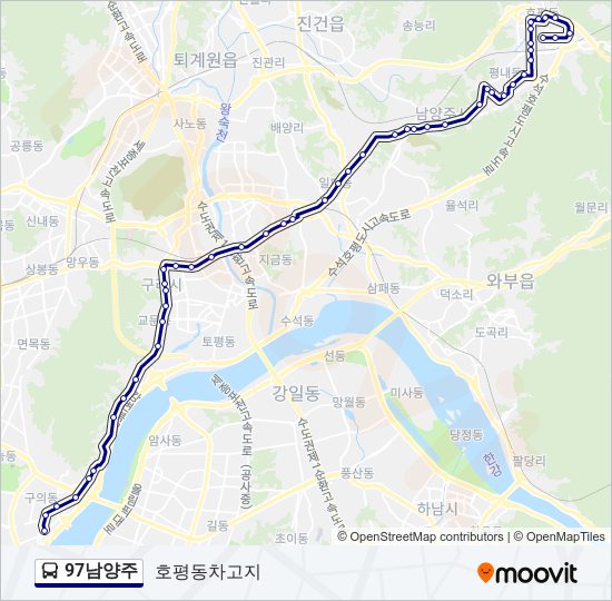 97남양주 bus Line Map
