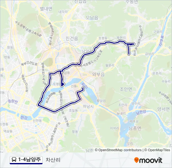 1-4남양주 Bus Line Map