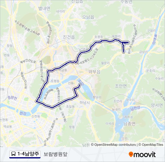 1-4남양주 bus Line Map
