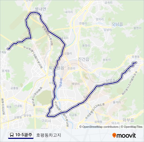 10-5광주 bus Line Map