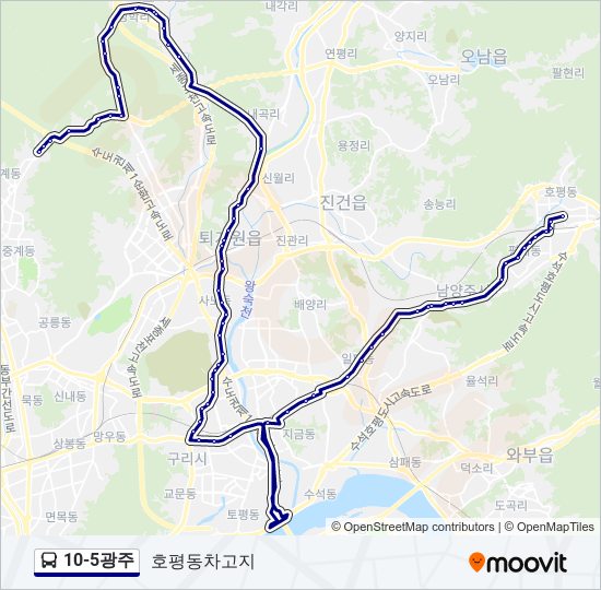 10-5광주 버스 노선 지도