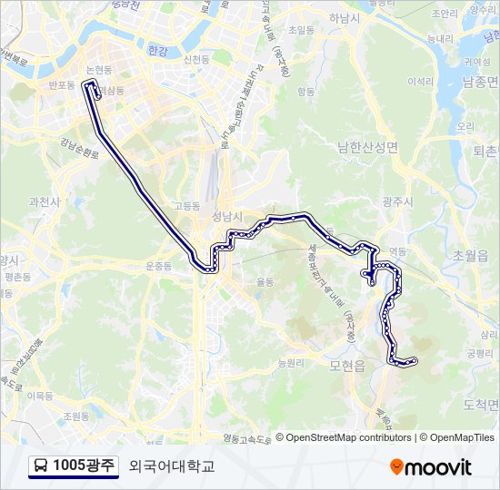 1005광주 bus Line Map