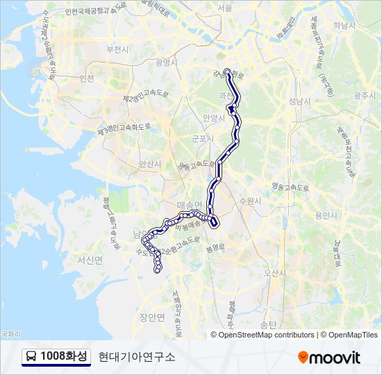 1008화성 bus Line Map