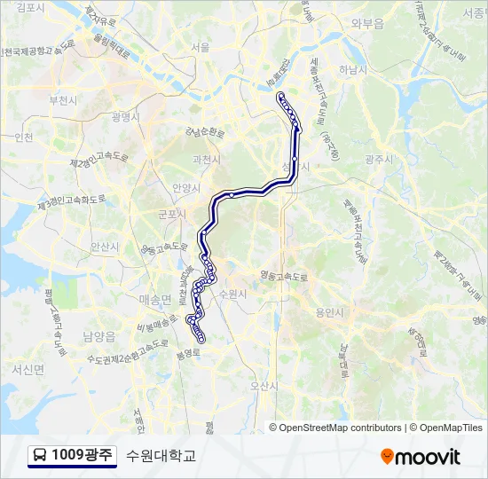 1009광주 Bus Line Map