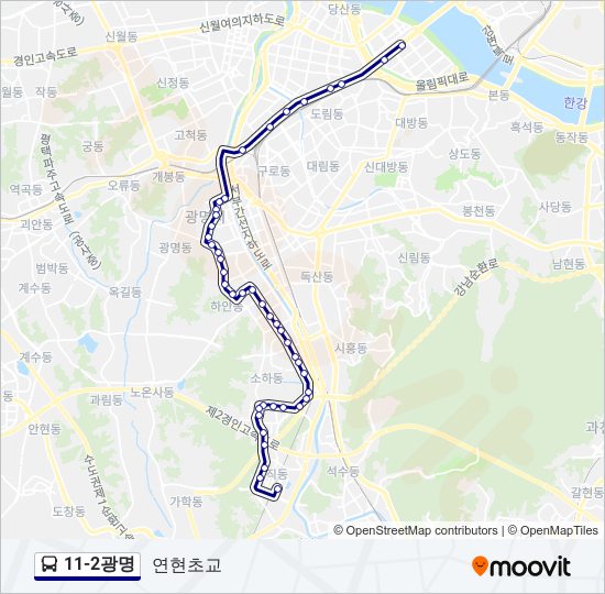 11-2광명 bus Line Map