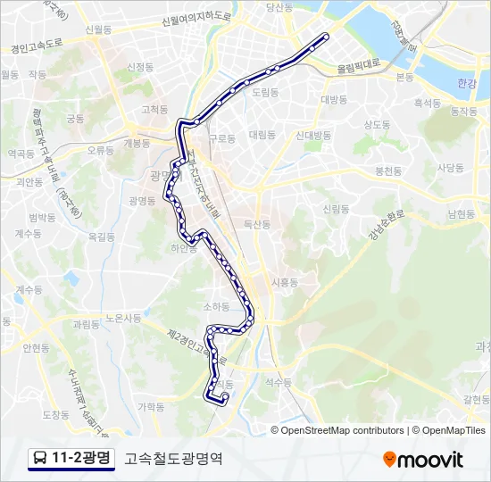 11-2광명 버스 노선 지도